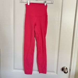 lululemon guava pink align leggings size 0 25”